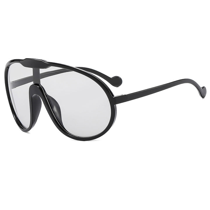 Dame futuristisk gjennomsiktig solbrille med elegant form Skanto