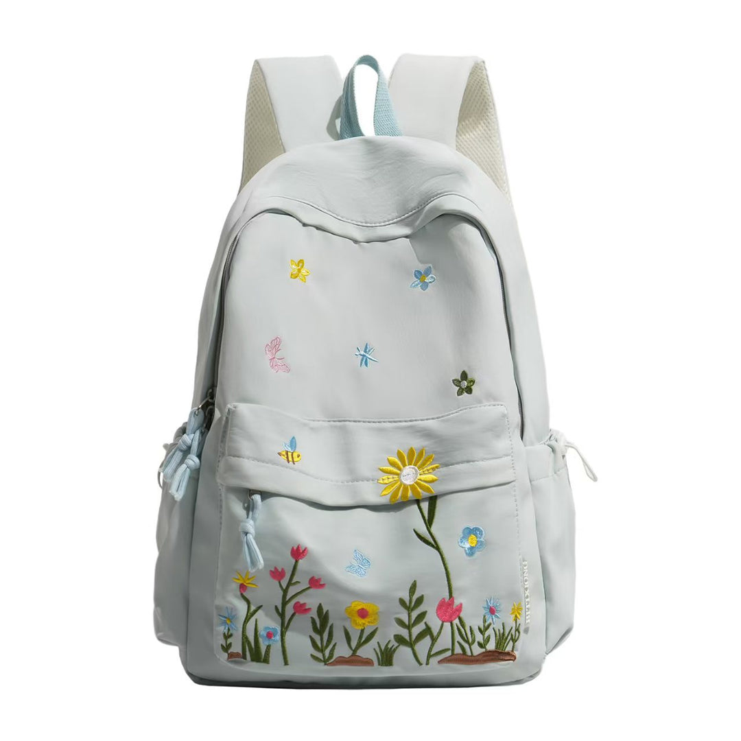 Blomsterbrodert ryggsekk Skanto