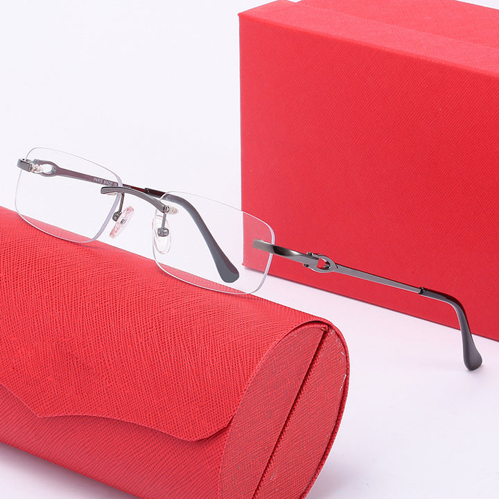 Dame elegant halvrammebrille med komfortable nesepads Skanto