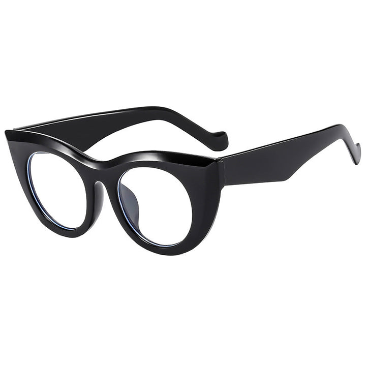 Dame Cat-Eye solbriller med transparent ramme og polariserte linser Skanto