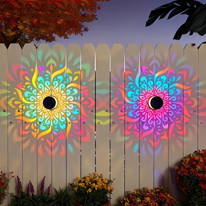 Solær Projektor Hage Lys Med Dekorativ Blomster Mønster Og Skumrings-til-Dawn Sensor Skanto