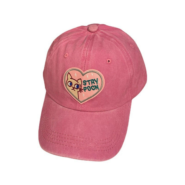 Kvinnes Brodert Inspirerende Katt Baseball Caps Skanto