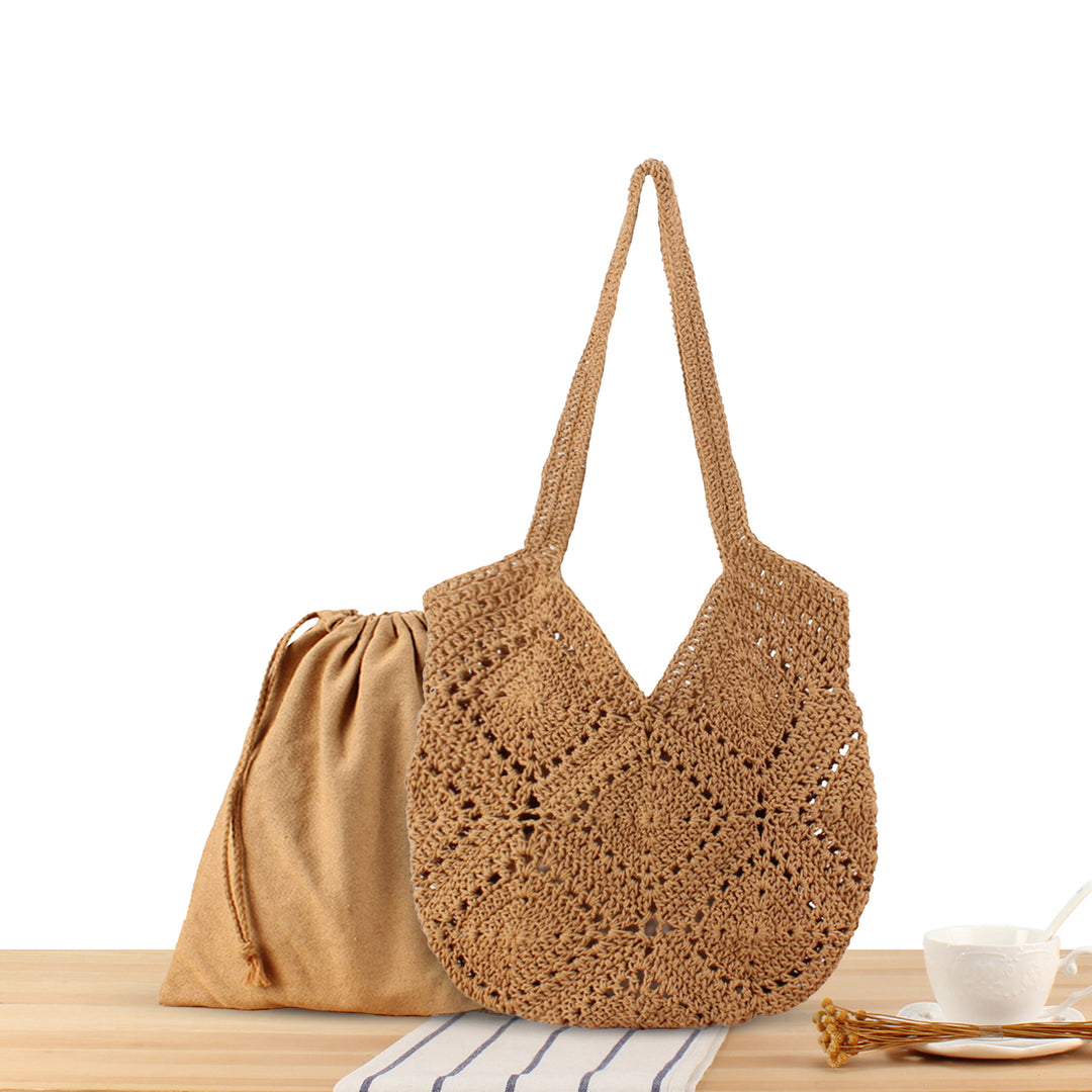 Hand-knotted tote bags with unique pattern Skanto