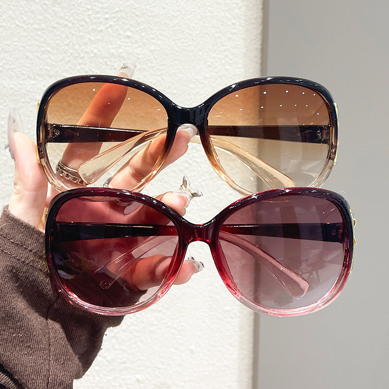 Kvinners oversized solbriller med trendy gradient design Skanto