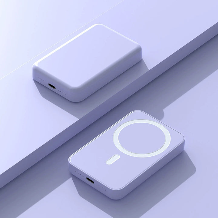 Høyytelses powerbank med trådløs ladefunksjon og digitalt display Skanto