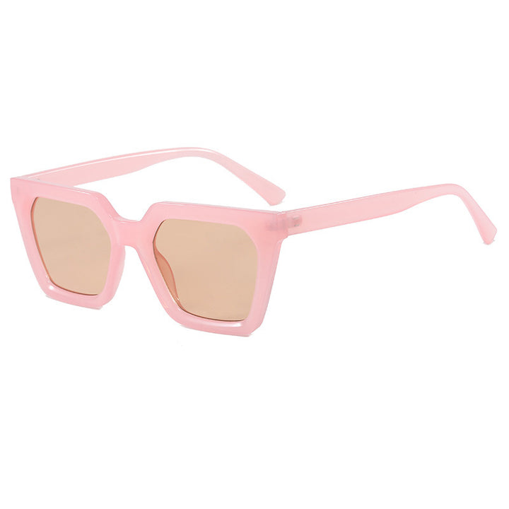 Dame geometrisk solbrille i luksuriøs acetatramme Skanto