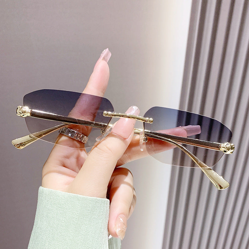 Dame elegant Halvram solbrille Skanto
