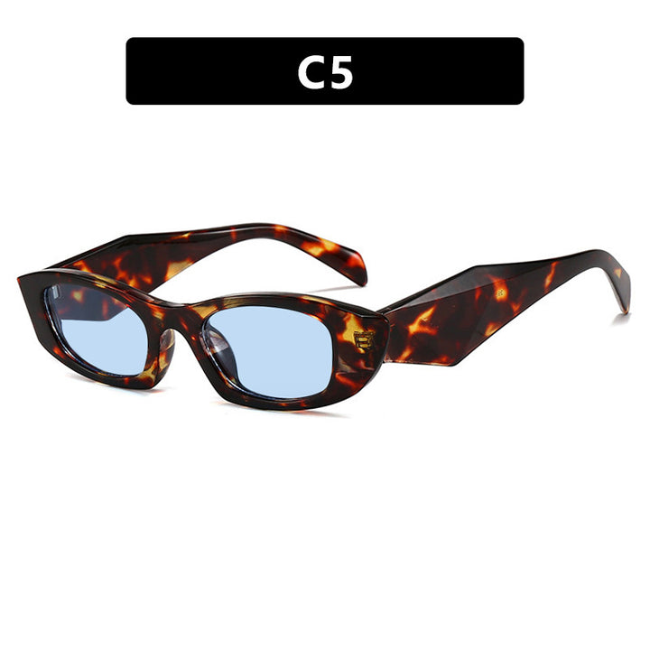 Dame trendy Cat-Eye solbriller med unikt ramme og UV-beskyttelse Skanto