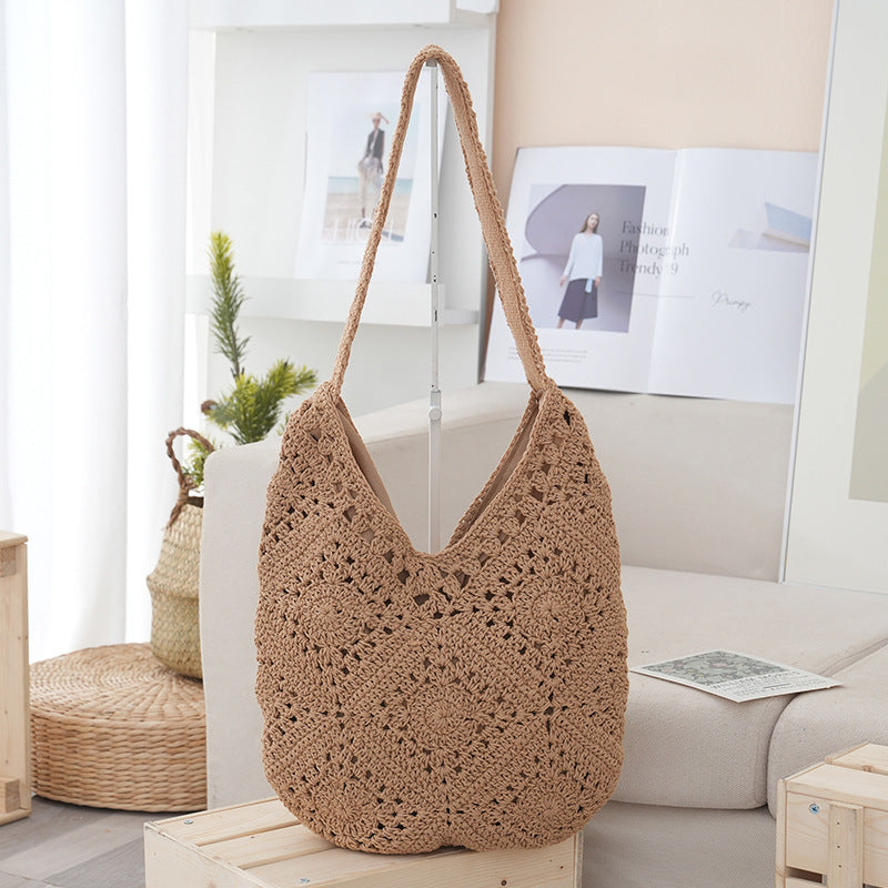 Håndlaget heklet shopper veske Skanto