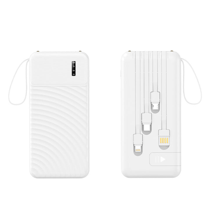 Bærbar Powerbank med integrert multifunksjonsladekabel Skanto