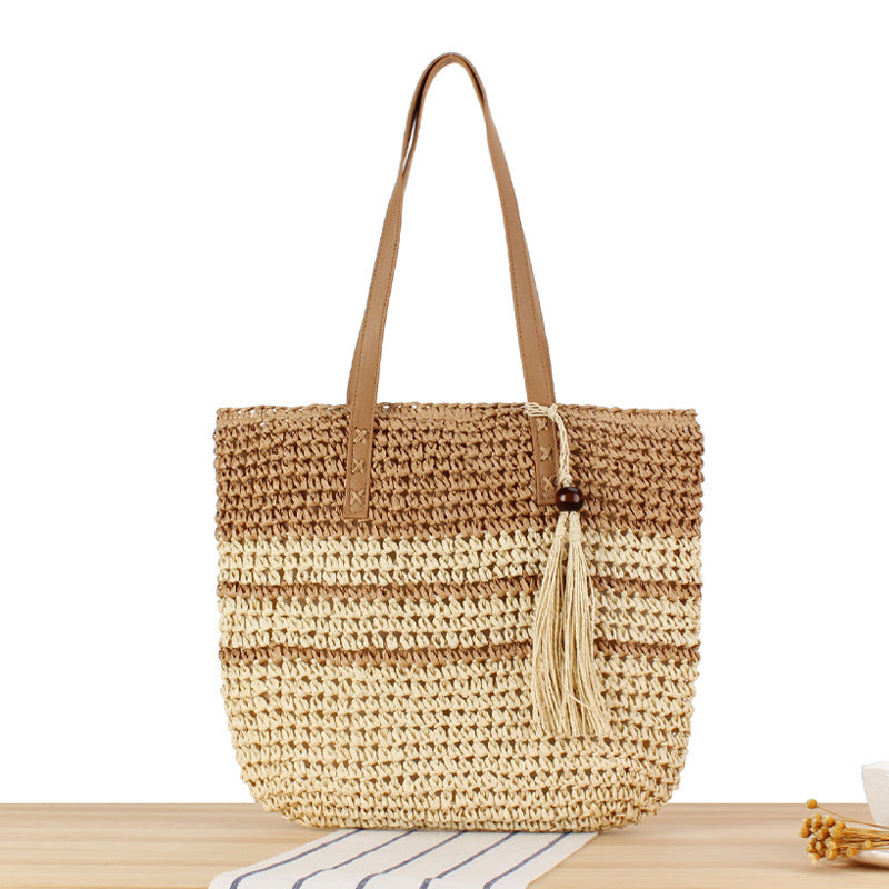 Stor strandveske med elegante detaljer Skanto
