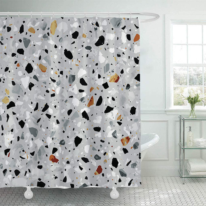 Stilig Terrazzo Print Duschgardin Skanto