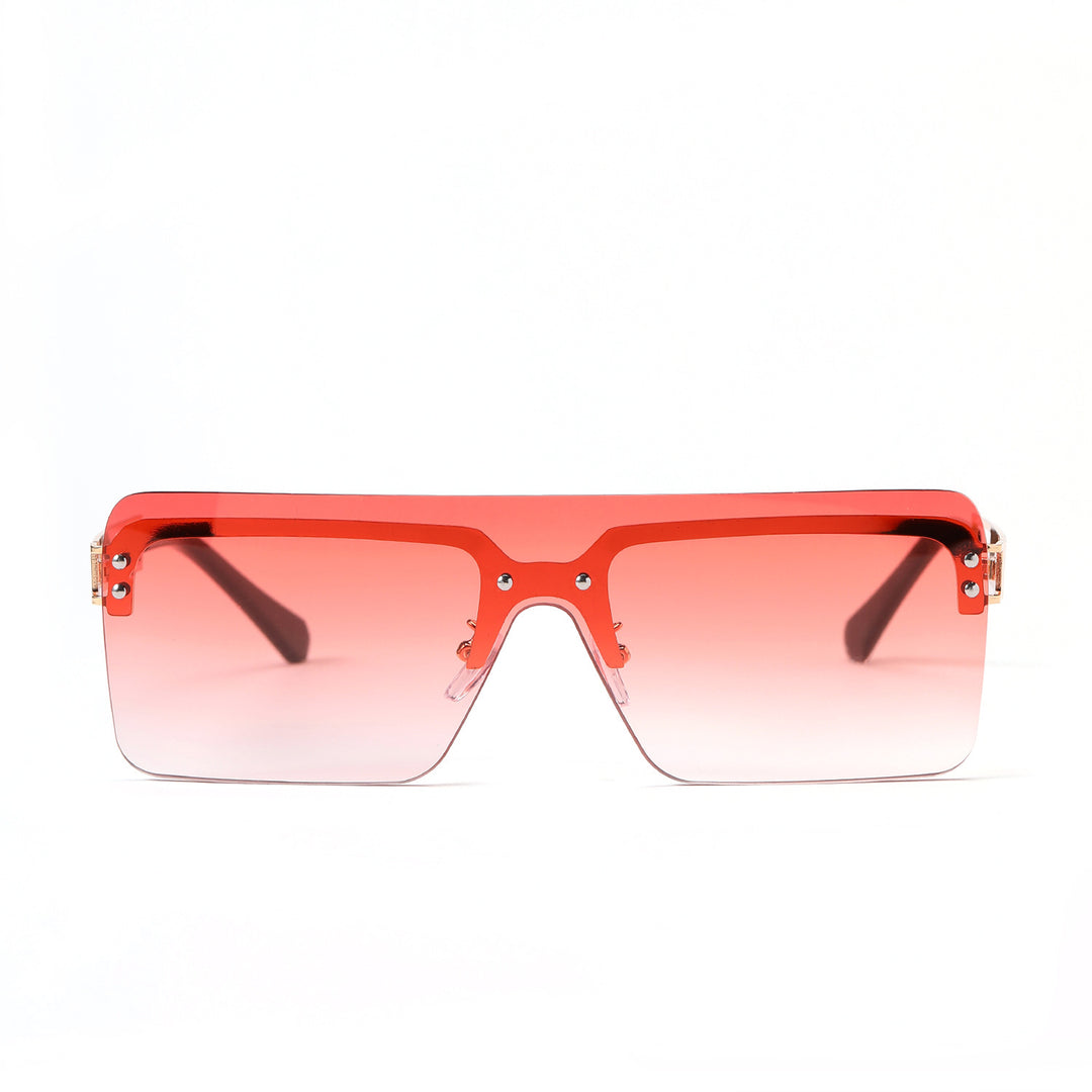 Dame oversized solbriller med moderne geometrisk design Skanto