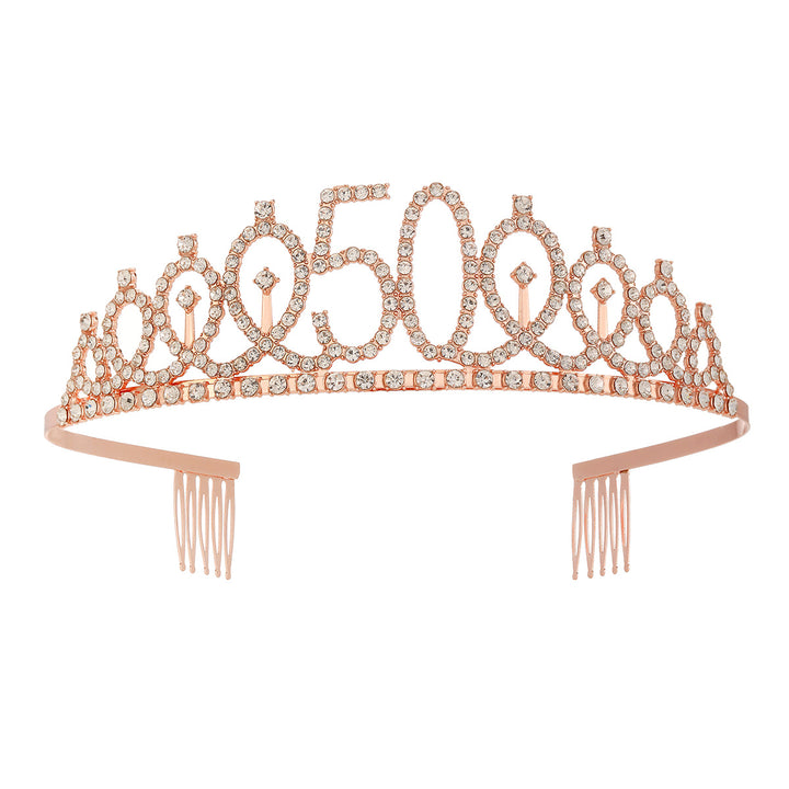 Damer krystall dekorert tiara med elegant design Skanto