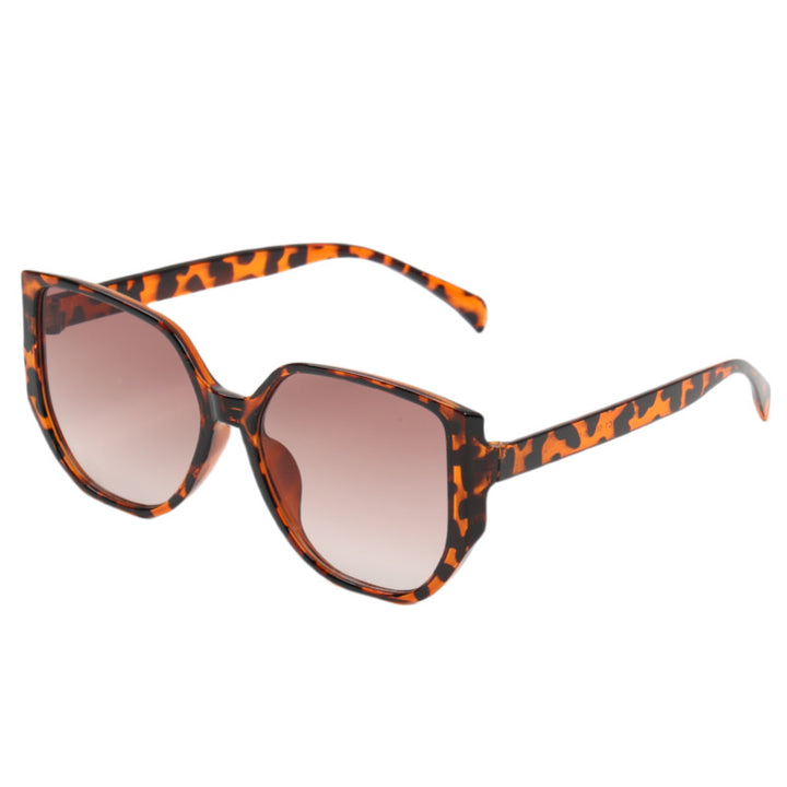 Dame trendy oversized solbriller med dyreprint Skanto