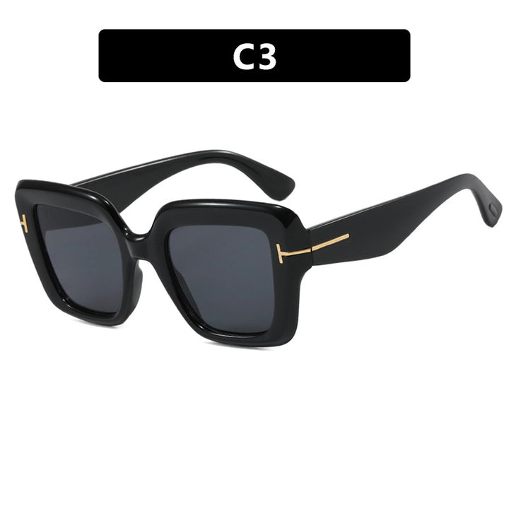 Dame firkantet solbrille med komfortabel plastramme og UV-beskyttelse Skanto