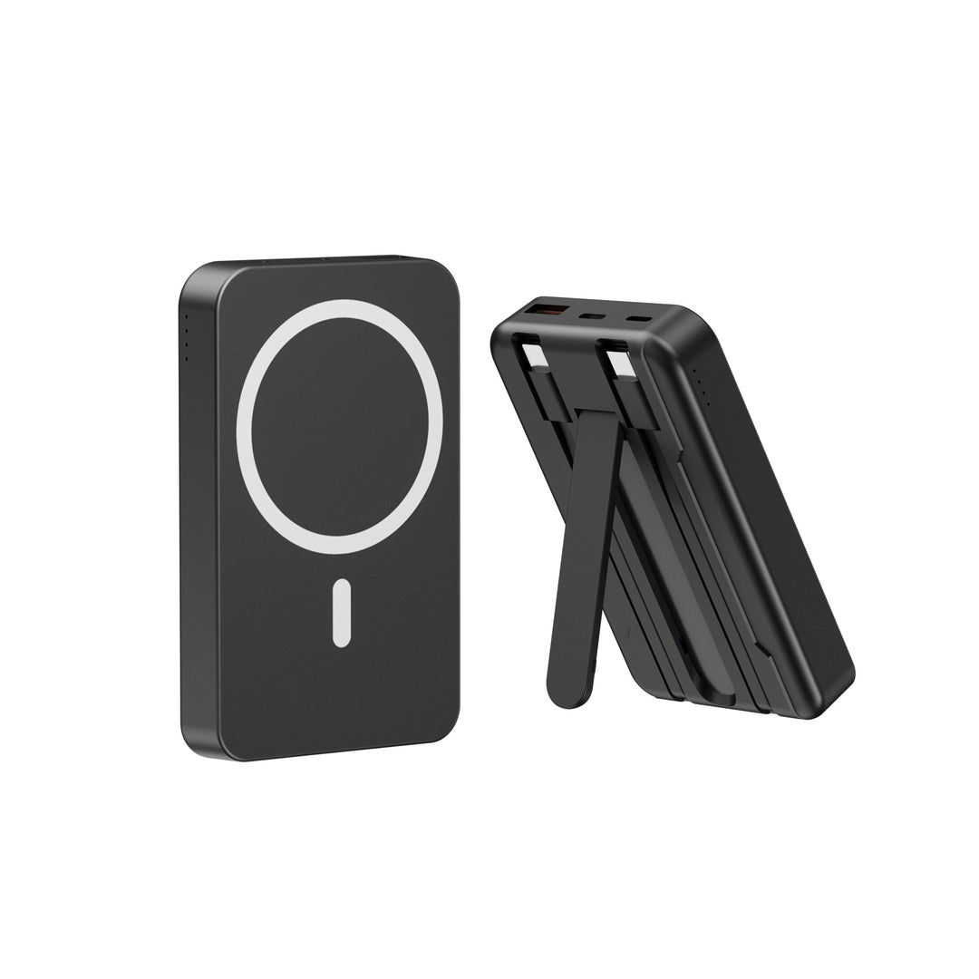 Powerbank med integrert stativ og hurtigladingsfunksjon Skanto