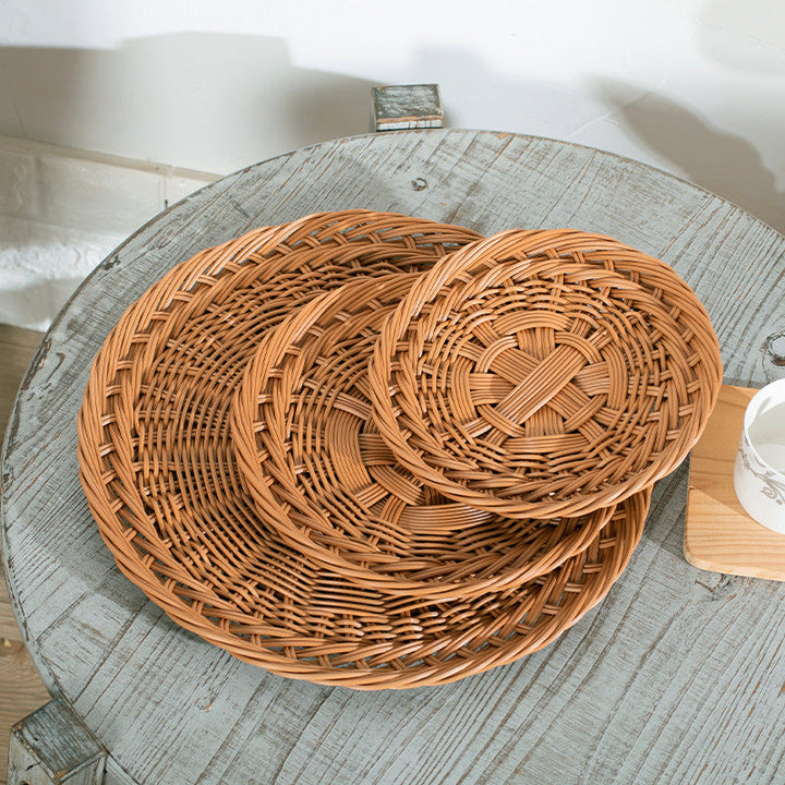 Dekorativ oval flette serveringsfat Skanto