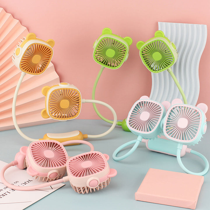 Kvinnelig Bærbar Nakke Vifte med Fleksibelt Design Skanto