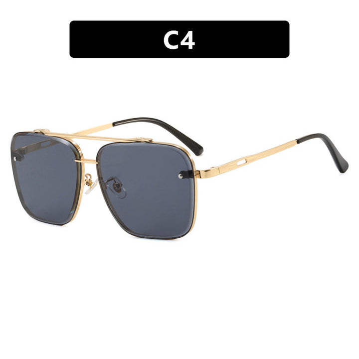 Dame kvadratisk solbrille med beskyttende glass og moderne metallramme Skanto