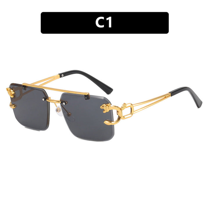 Dame kvadratisk solbrille med elegante dekorative detaljer Skanto