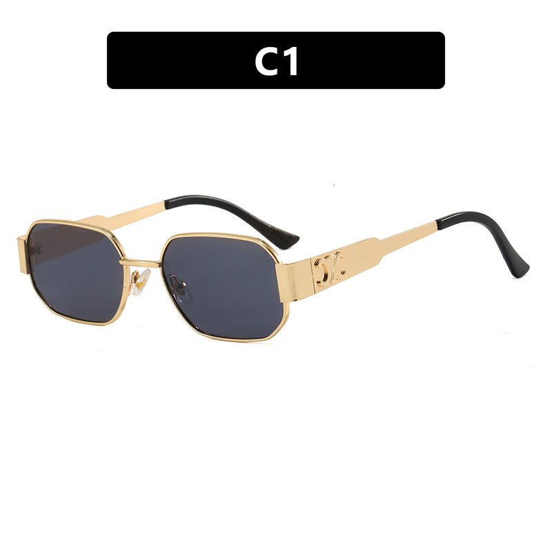 Dame geometrisk solbrille i moderne design med polariserte linser Skanto