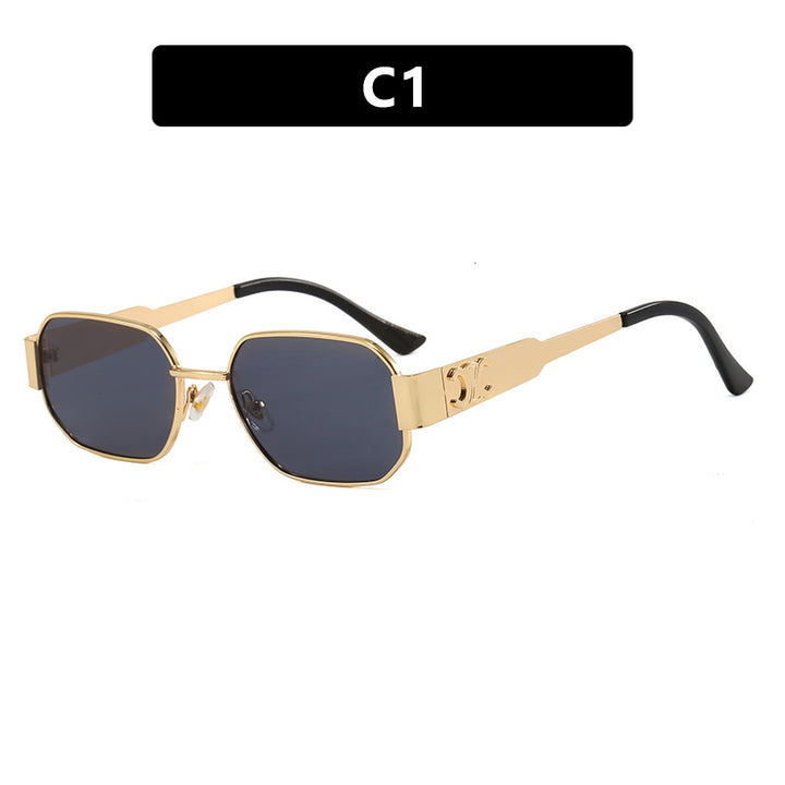Dame geometrisk solbrille i moderne design med polariserte linser Skanto