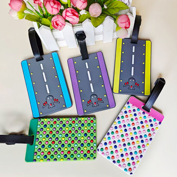Unisex Bagasjetag med fargerik prikkedesign Skanto