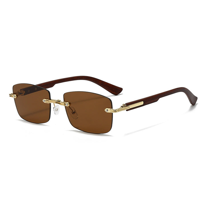 Dame moteriktig firkantet solbrille med elegante tre detaljer Skanto