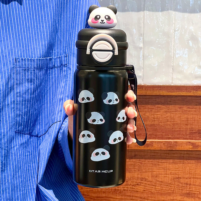 Damen Isoliertrinkflasche mit kreativem Panda-Design Skanto