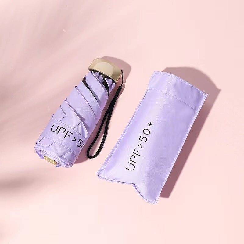 Damer UV-beskyttende sammenleggbar paraply med unikt design Skanto