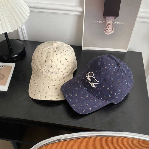 Kvinners trendy blomstret trykt baseballcaps Skanto
