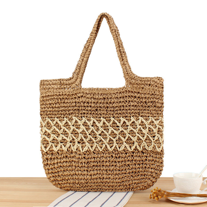 Large Handmade Raffia Tote Bag Skanto