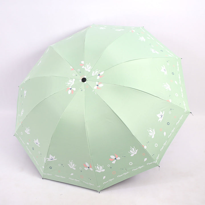 Kvinne elegant paraply med blomstertrykk design Skanto