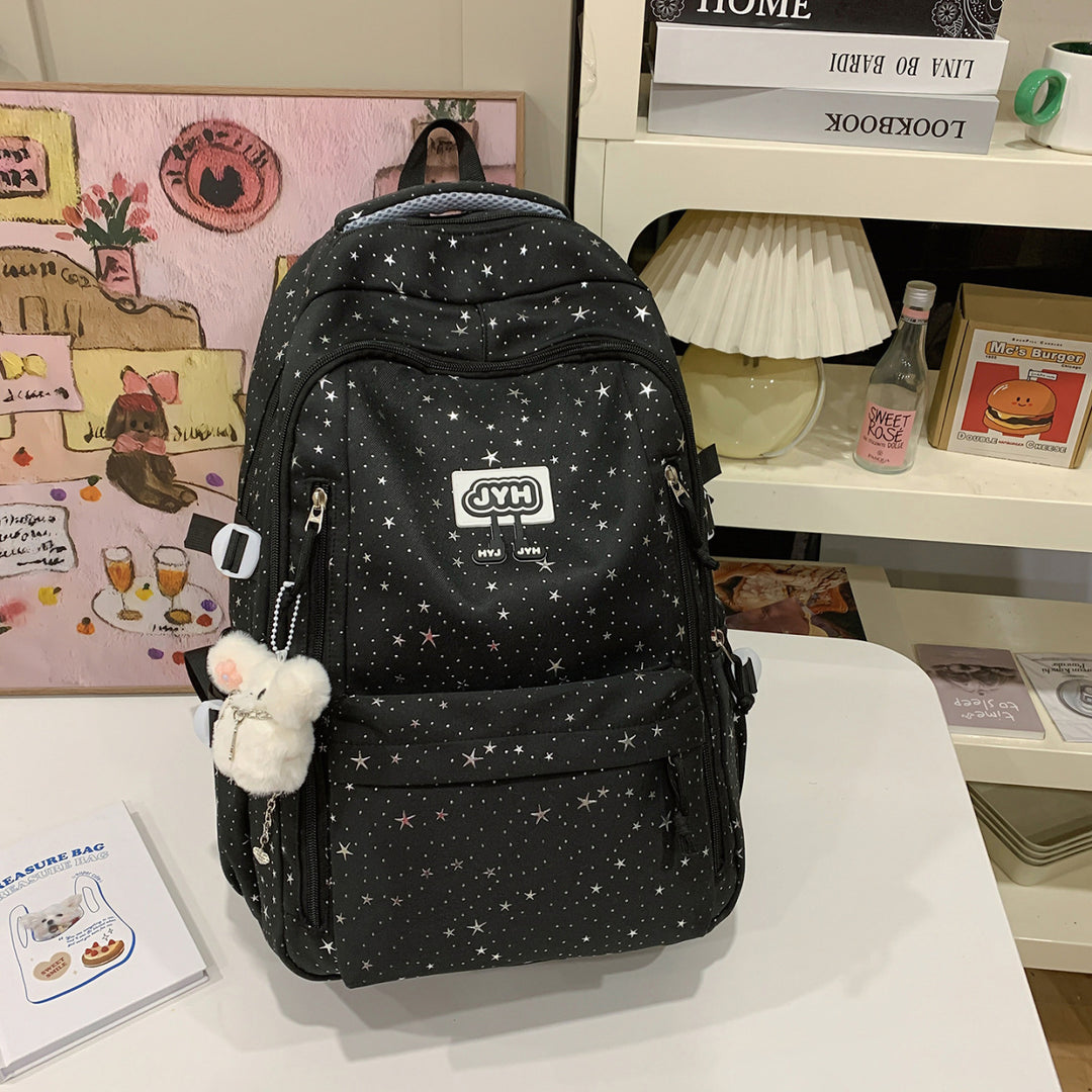 Star-Print Fashion Skole Ryggsekk Skanto