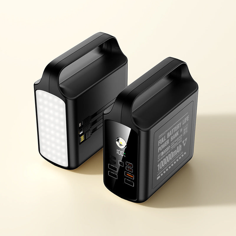 Bærbar Powerbank med integrert LED-belysning og høy kapasitet Skanto