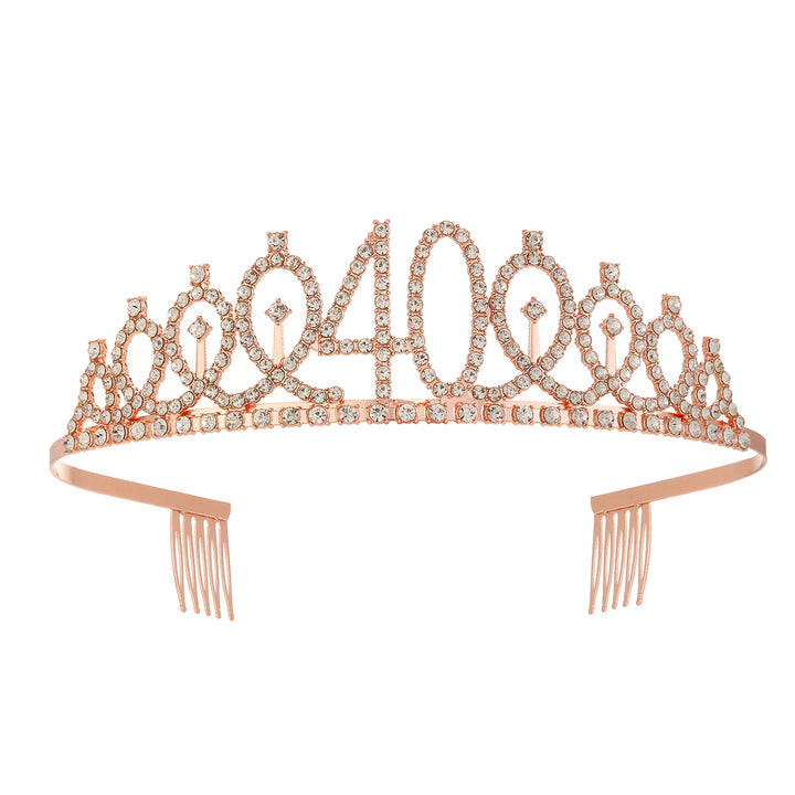 Damer krystall dekorert tiara med elegant design Skanto