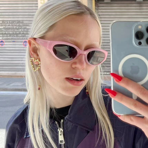 Dame Cat-Eye solbriller med beskyttende UV-filter og trendy design Skanto