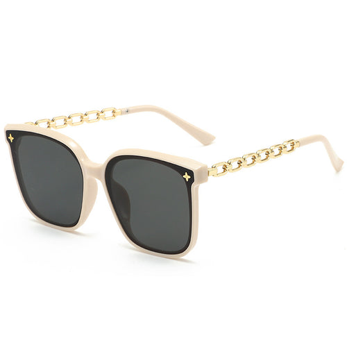 Dame Designer-solbrille med elegante lenker Skanto
