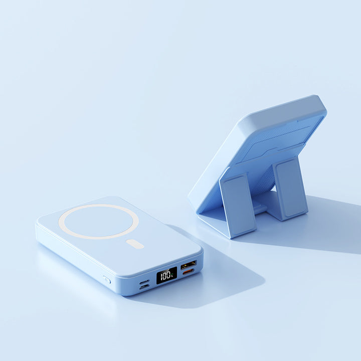 Bærbar Magsafe Powerbank med Integrert Stativ og Digital Skjerm Skanto