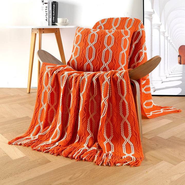Kvinnenes dekorative og koselige vevde teppe Skanto