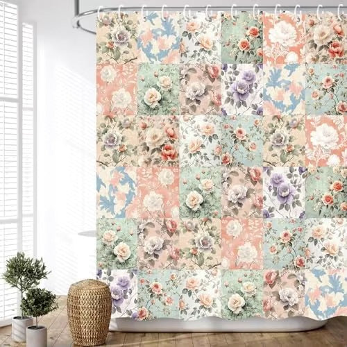 Blomsterpryntet Dusjforheng Skanto
