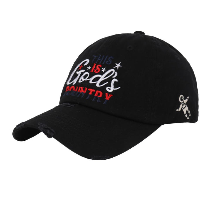 Herre Slittet Brodert Baseball Cap Skanto
