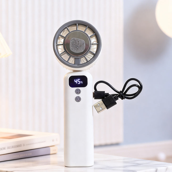Damer multifunksjonell håndvifte med LED-skjerm og USB-laderfunksjon Skanto