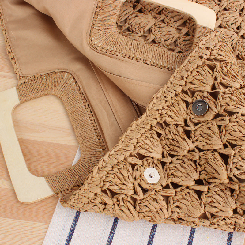 High-quality woven material handbag Skanto