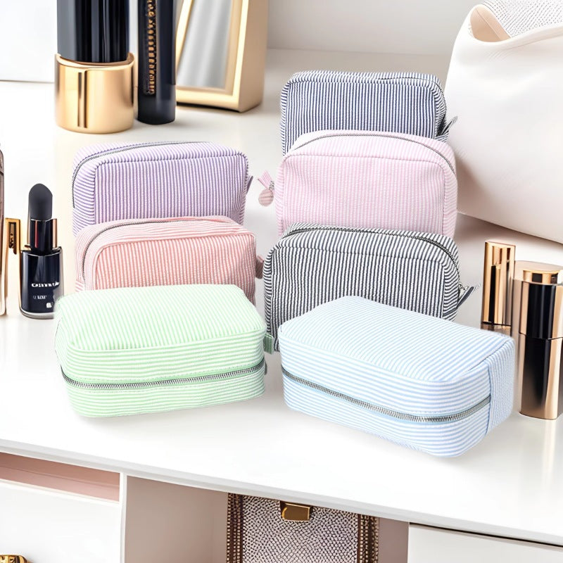 Kosmetikk-organizer-bag i strukturert materiale Skanto