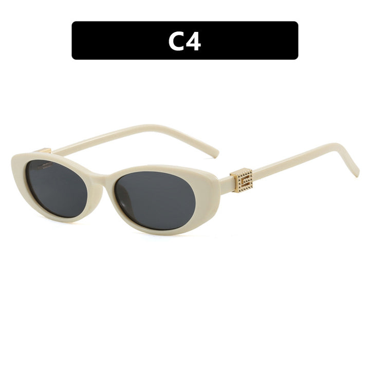 Dame elegant Cat-Eye solbriller med fine aksenter Skanto