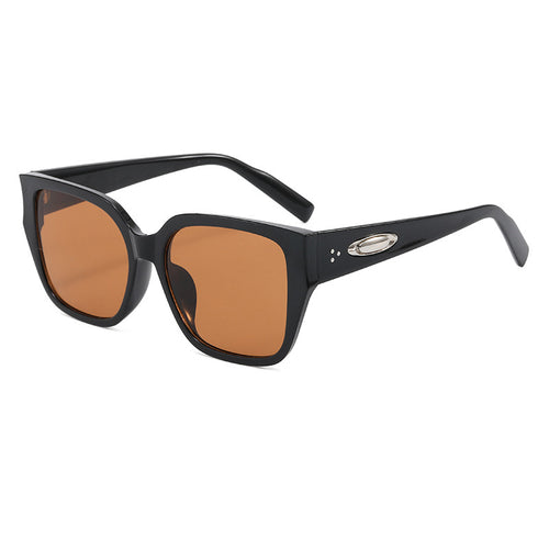 Dame solbrille i moderne kvadratisk design med klare linser Skanto
