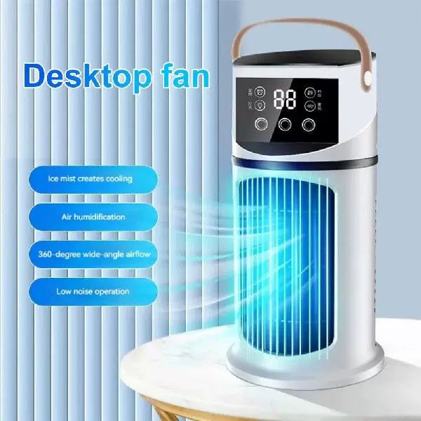 Unisex en størrelse bærbar tårn evaporativ luftkjøler med LED-touchskjerm programmerbar termostat og ergonomisk bærehåndtak Skanto