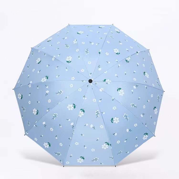 Dame paraply med blomsterdesign Skanto